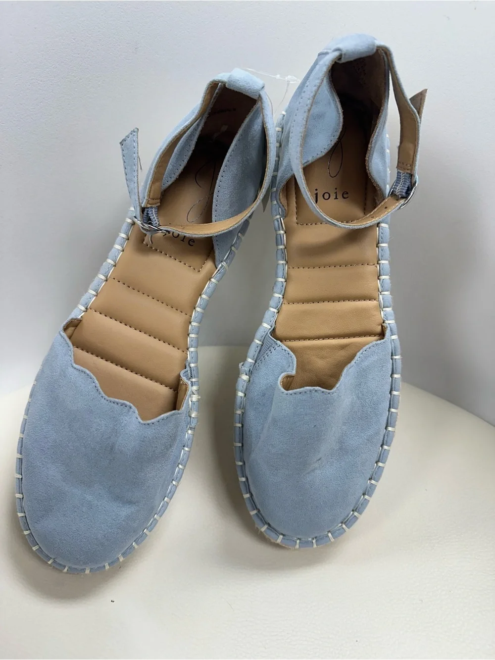 Joie Powder Blue Suede Ankle-Strap Espadrilles